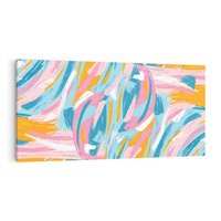 Obraz na płótnie 120x60 - Refleksje w krainie abstrakcji - abstrakcja, energiczne pociągnięcia pędzla