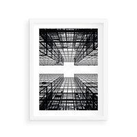 Plakat w ramie 50x70 - Czar i Wielkość - wieżowce, architektura - rama biała