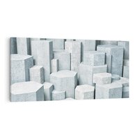 Obraz na płótnie 100x50 - Wymiarowe abstrakcje ożywiające przestrzeń - 3D, abstrakcja