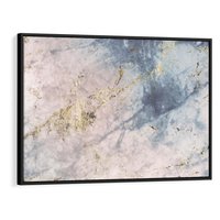 Obraz w ramie 70x50 - Luksusowa Dekoracja - marmur, złoto - rama czarna