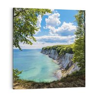 Obraz na płótnie 50x50 - Morze: siła skał na brzegu" - morze, skały