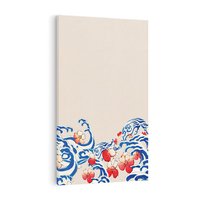 Obraz na płótnie 80x120 - Japońska Harmonia: Falujące Kwiaty - japonia, orientalne kwiaty wiśni