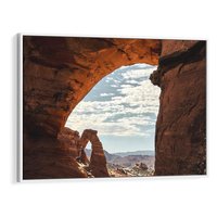 Obraz w ramie 70x50 - Magia pustynnego kanionu - pustynia, kanion - rama biała