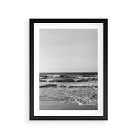 Plakat w ramie 30x40 - Słuchaj Śpiewu Fal - morze, fale - rama czarna