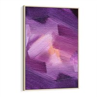 Obraz w ramie 80x120 - Abstrakcyjna gra kolorów - abstrakcja, akwarela - rama drewno