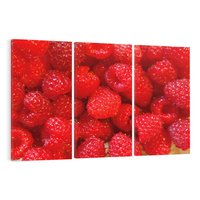 Obraz na płótnie 120x80 - "Maliny - Owocowy Raj - maliny, owoce