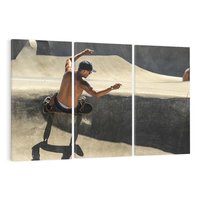 Obraz na płótnie 120x80 - Skateboardowe Wyzwanie na Desce - deskorolka, skateboard