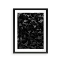 Plakat w ramie 40x50 - Geometryczna nowoczesność - geometryczne, nowoczesne - rama czarna