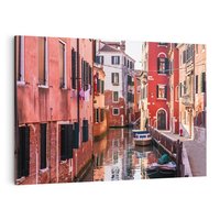 Obraz na płótnie 70x50 - Przejażdżka gondolą przez Wenecję - Wenecja, kanały