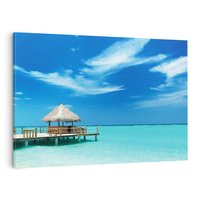 Obraz na płótnie 100x70 - Magia tropikalnego molo - tropiki, ocean