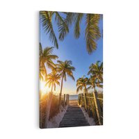 Obraz na płótnie 80x120 - Rajskie palmy w tropikalnym raju - palmy, tropiki