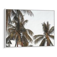 Obraz w ramie 120x80 - Palmy - tęsknota za Hawajami - palmy, Hawaje - rama biała