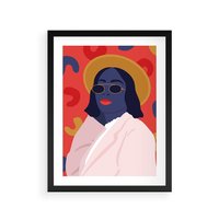 Plakat w ramie 30x40 - Kobieca Przenikliwość - nowoczesny plakat, styl retro - rama czarna