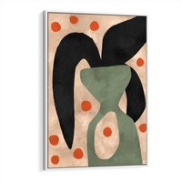 Obraz w ramie 80x120 - Impresje Boho - abstrakcyjny obraz, plakat - rama biała