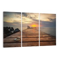 Obraz na płótnie 120x80 - Molo nad bułgarskim morzem - Bułgaria, molo