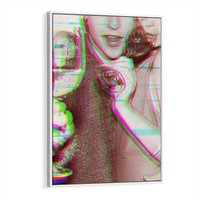 Obraz w ramie 70x100 - Zakochani na Kliszy - zdjecie, stara prześwietlona klisza - rama biała