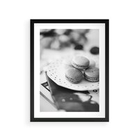 Plakat w ramie 40x50 - Makaroniki w Szarości - czarno biała fotografia, plakat - rama czarna