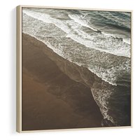 Obraz w ramie 80x80 - Spokój nad plażą - plaża, morze - rama drewno