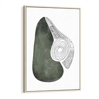 Obraz w ramie 80x120 - Owocowe Boho Inspiracje - minimalistyczny plakat, gruszka - rama drewno