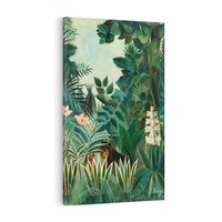Obraz na płótnie 80x120 - "The Equatorial Jungle " (1909) Henri Rousseau - Reprodukcja - reprodukcja, obraz na płótnie