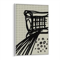 Obraz w ramie 80x120 - Złudne Kontemplacje - abstrakcyjna mroczna kompozycja, nieregularne - rama biała