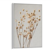 Obraz w ramie 50x70 - Delikatne gipsówki - gipsówka, suche - rama biała