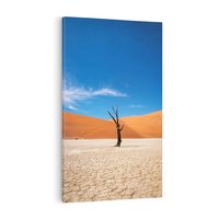 Obraz na płótnie 80x120 - Słońce i Suche Drzewo - pustynia, suche