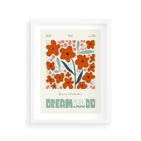 Plakat w ramie 50x70 - Abstrakcyjne Spektrum - kwiaty, abstrakcja - rama biała