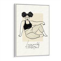 Obraz w ramie 50x70 - Kobieca Moc - nowoczesna sztuka kobieca, plakat - rama biała