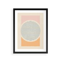 Plakat w ramie 30x40 - Rozbijająca Opowieść - geometryczne kształty, koła - rama czarna