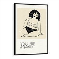 Obraz w ramie 50x70 - Harmonia Kształtów Bez Granic - siła kobiecości, rysunek - rama czarna