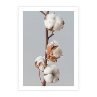 Plakat bez ramy 21x30 - Bawełniana boho miękkość - bawełna, boho