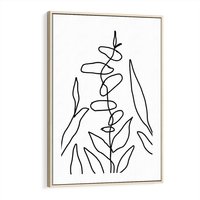 Obraz w ramie 80x120 - Konturem Naznaczone - mroczna sztuka, minimalizm - rama drewno