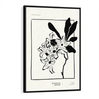 Obraz w ramie 50x70 - Kwiatowe przestrzenie - kwiat, grafika - rama czarna