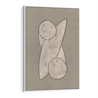 Obraz w ramie 50x70 - Zaklęte Anomalie - nowoczesna geometryczna sztuka, loftowe wnętrze - rama biała