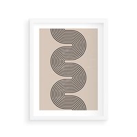 Plakat w ramie 50x70 - Bezgraniczne Odbicia - abstrakcyjne linie, geometria - rama biała