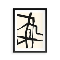 Plakat w ramie 40x50 - Impresje Wymiaru - linie, abstrakcja - rama czarna