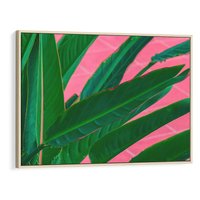 Obraz w ramie 70x50 - Odezwij się do przeszłości - liście, retro - rama drewno