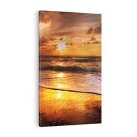 Obraz na płótnie 80x120 - Tropikalna wyspa nad oceanem - zachód, słońca