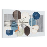 Obraz na płótnie 120x80 - Szary Modern - roślinne inspiracje, abstrakcja