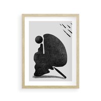 Plakat w ramie 30x40 - Abstrakcyjna Japońska Sztuka - abstrakcja, sztuka japońska - rama drewno