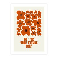 Plakat bez ramy 40x50 - Taniec Kolorowych Promieni - self care, kompozycja kwiaty