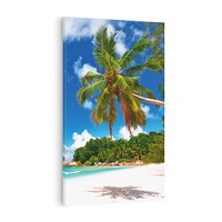 Obraz na płótnie 80x120 - Oaza palm na plaży - palma, plaża
