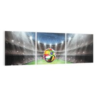 Obraz na płótnie 90x30 - Piłka nożna na stadionie: Pasja sportu - stadion, piłka