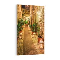 Obraz na płótnie 50x70 - Perspektywa Uliczki Miejskiej - uliczka, perspektywa