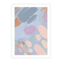 Plakat bez ramy 30x40 - Migocące Pastelowe Spektrum - abstrakcyjne akwarelowe plamy, pastele