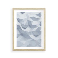 Plakat w ramie 40x50 - Trójwymiarowa geometria - geometria, 3d - rama drewno