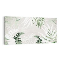 Obraz na płótnie 100x50 - Zielony Raj - monstera, palmy