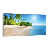 Obraz na płótnie 120x60 - Rajskie plaże Karaibów - Karaiby, plaża