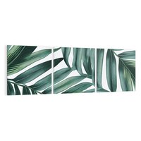 Obraz na płótnie 120x40 - Ruchome liście czasu - liście palmy, tropikalne